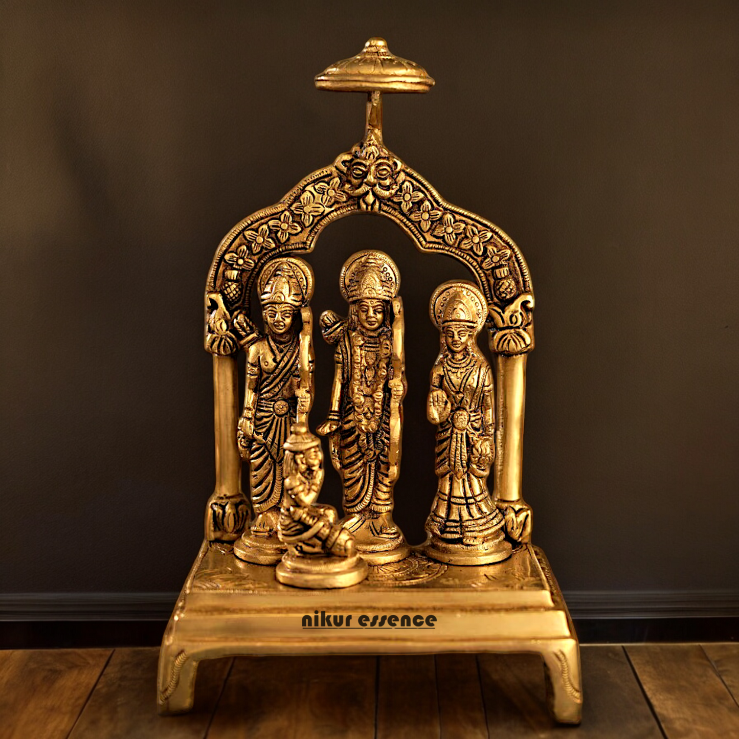 Solid Brass Ram Darbar Statue - 9.5 inch Nikuressence