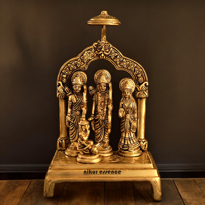 Solid Brass Ram Darbar Statue - 9.5 inch Nikuressence