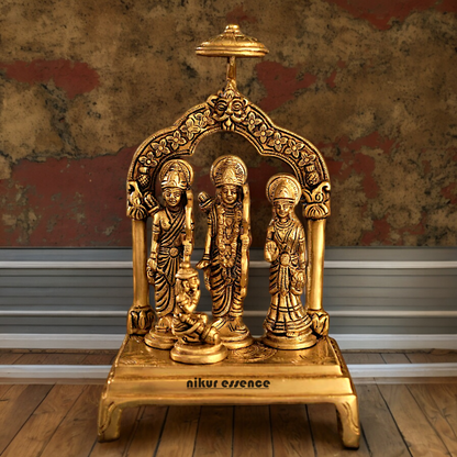 Solid Brass Ram Darbar Statue - 9.5 inch Nikuressence