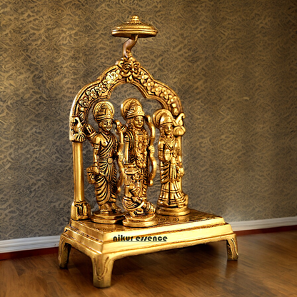 Solid Brass Ram Darbar Statue - 9.5 inch Nikuressence