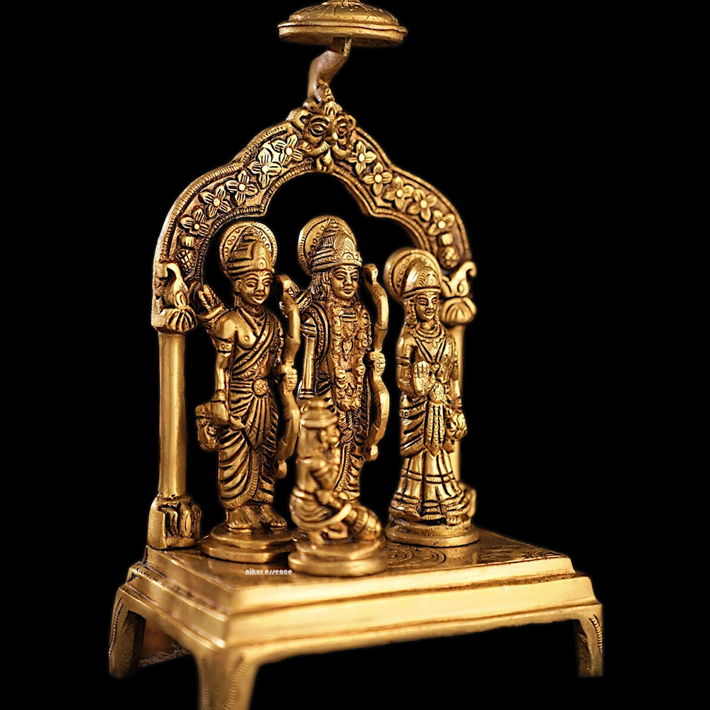 Solid Brass Ram Darbar Statue - 9.5 inch Nikuressence