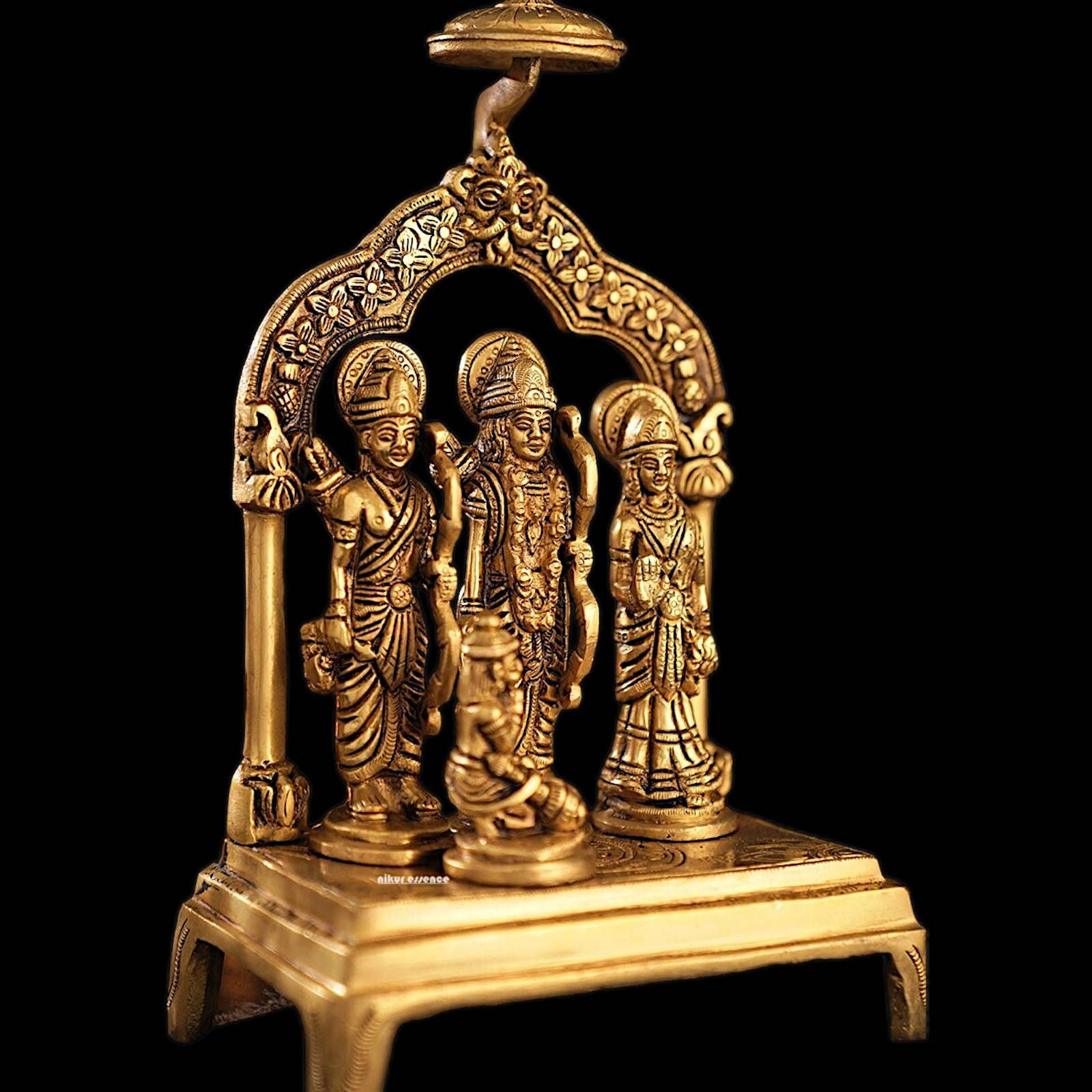 Solid Brass Ram Darbar Statue - 9.5 inch Nikuressence