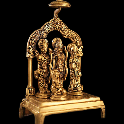 Solid Brass Ram Darbar Statue - 9.5 inch Nikuressence