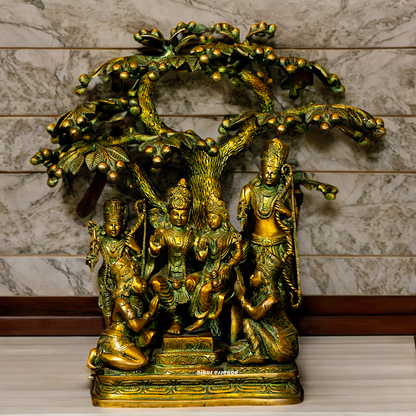 Online Brass Ram Darbar Idol with Tree - 18 inches Nikuressence