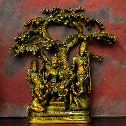 Online Brass Ram Darbar Idol with Tree - 18 inches Nikuressence