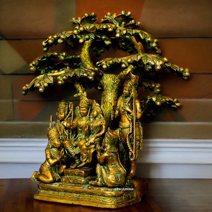 Online Brass Ram Darbar Idol with Tree - 18 inches Nikuressence