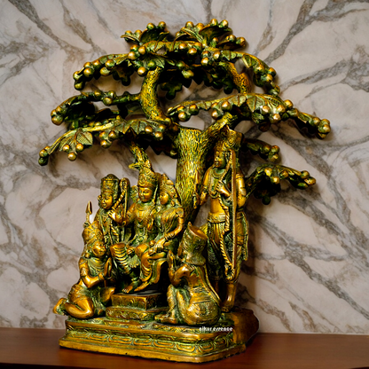 Online Brass Ram Darbar Idol with Tree - 18 inches Nikuressence