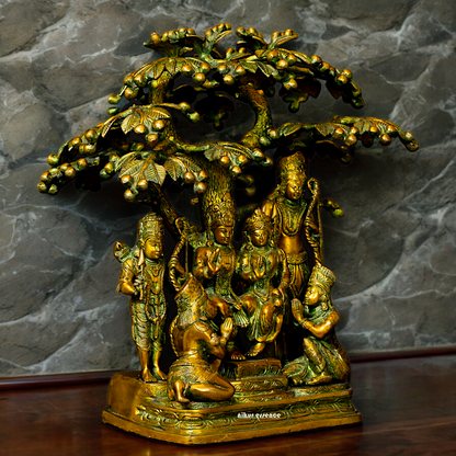 Online Brass Ram Darbar Idol with Tree - 18 inches Nikuressence
