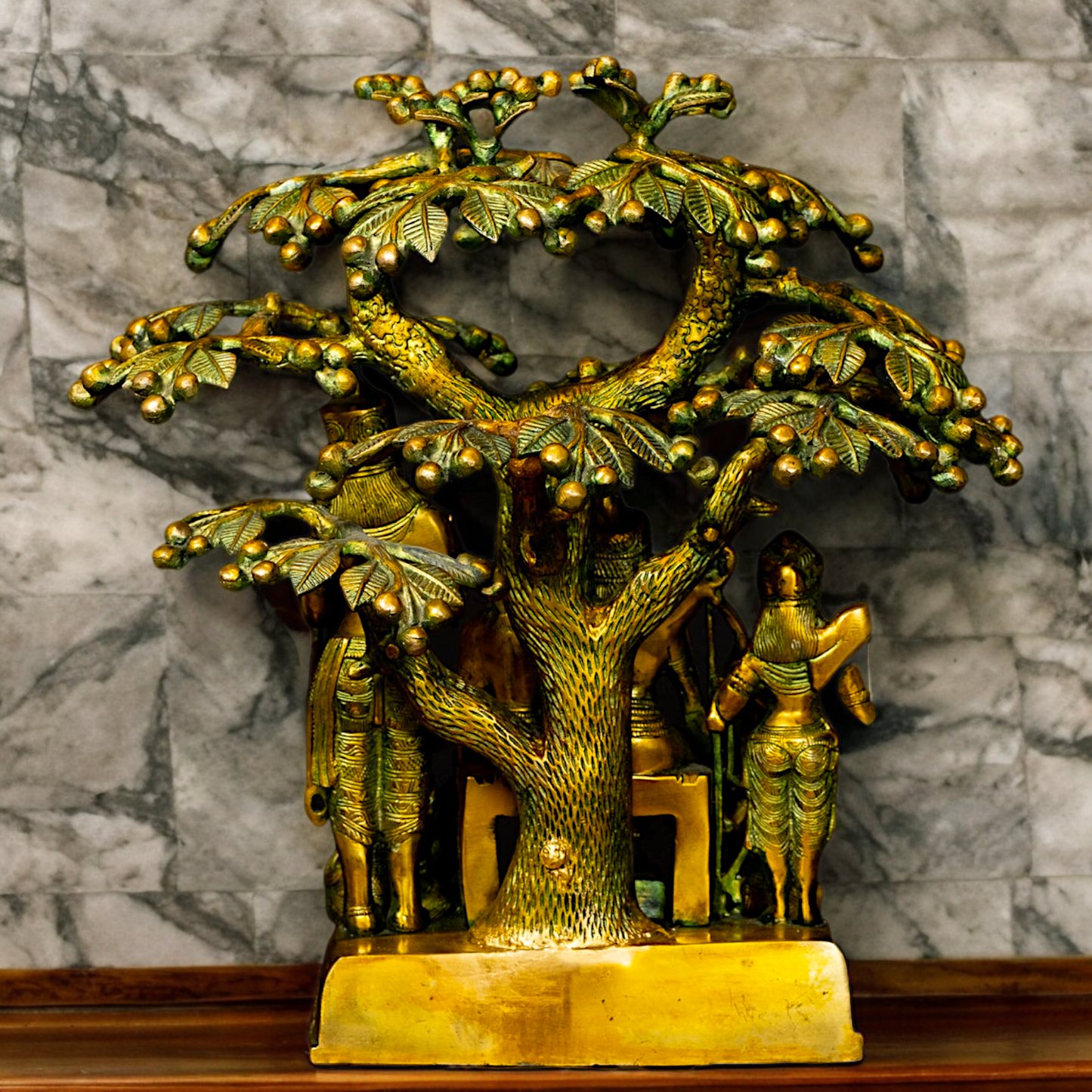Online Brass Ram Darbar Idol with Tree - 18 inches Nikuressence