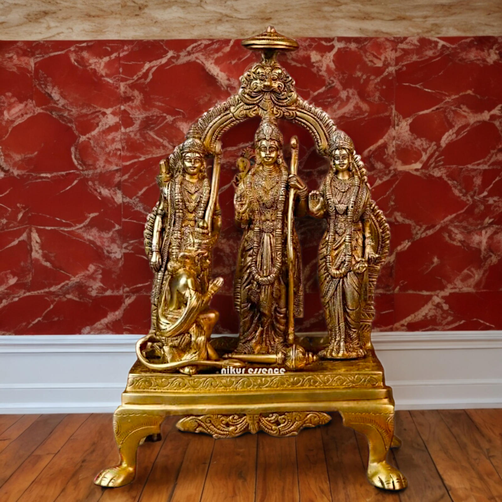 Large Ram Parivar Brass Idol - 13.386 inches Nikuressence