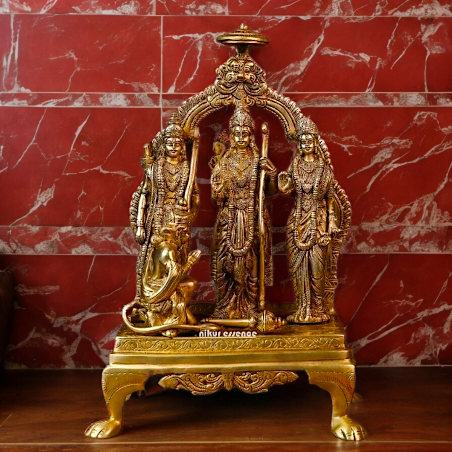 Large Ram Parivar Brass Idol - 13.386 inches Nikuressence