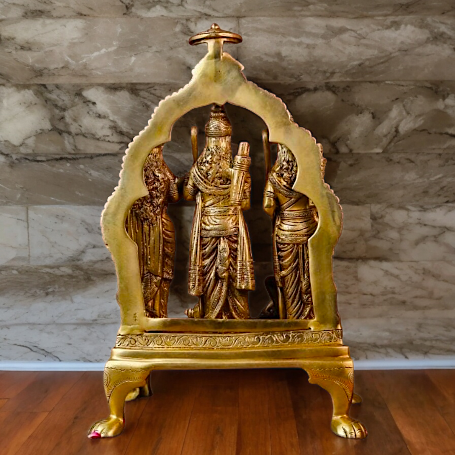 Solid Brass Ram Darbar Statue - 9.5 inch Nikuressence
