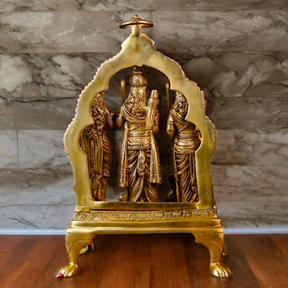 Solid Brass Ram Darbar Statue - 9.5 inch Nikuressence