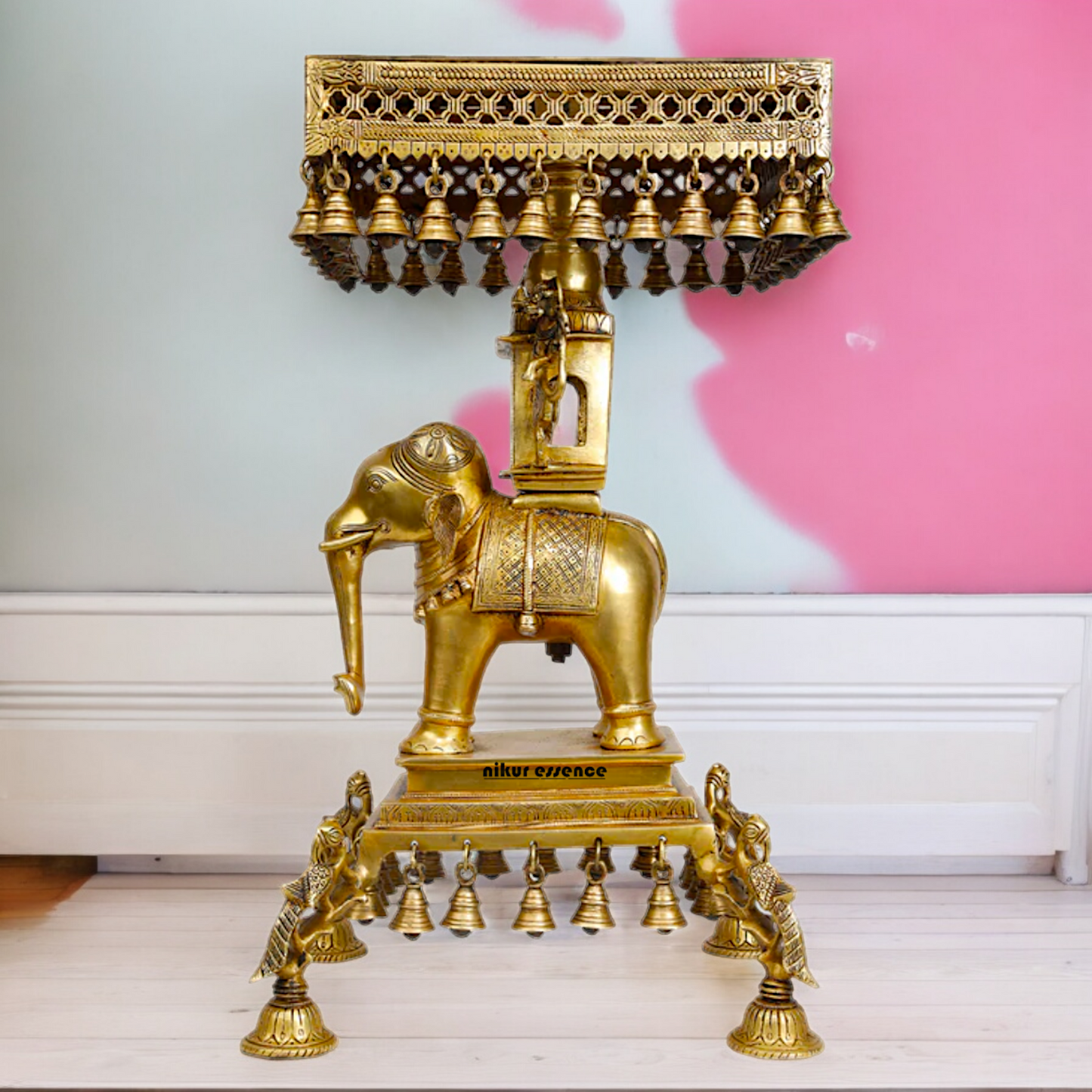 Shop Elephant Chowki Brass - 23 inch Nikuressence