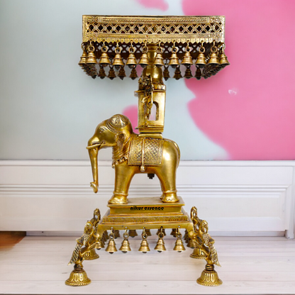 Shop Elephant Chowki Brass - 23 inch Nikuressence