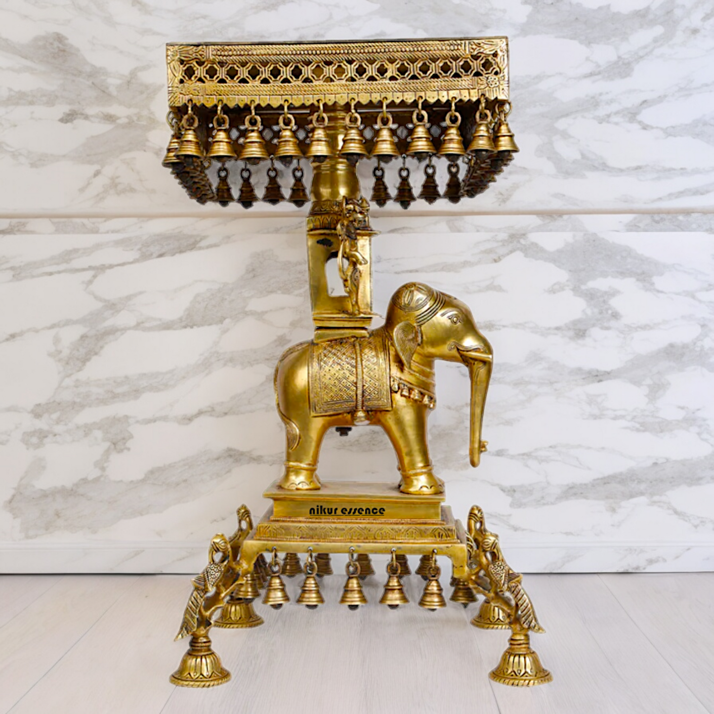 Shop Elephant Chowki Brass - 23 inch Nikuressence
