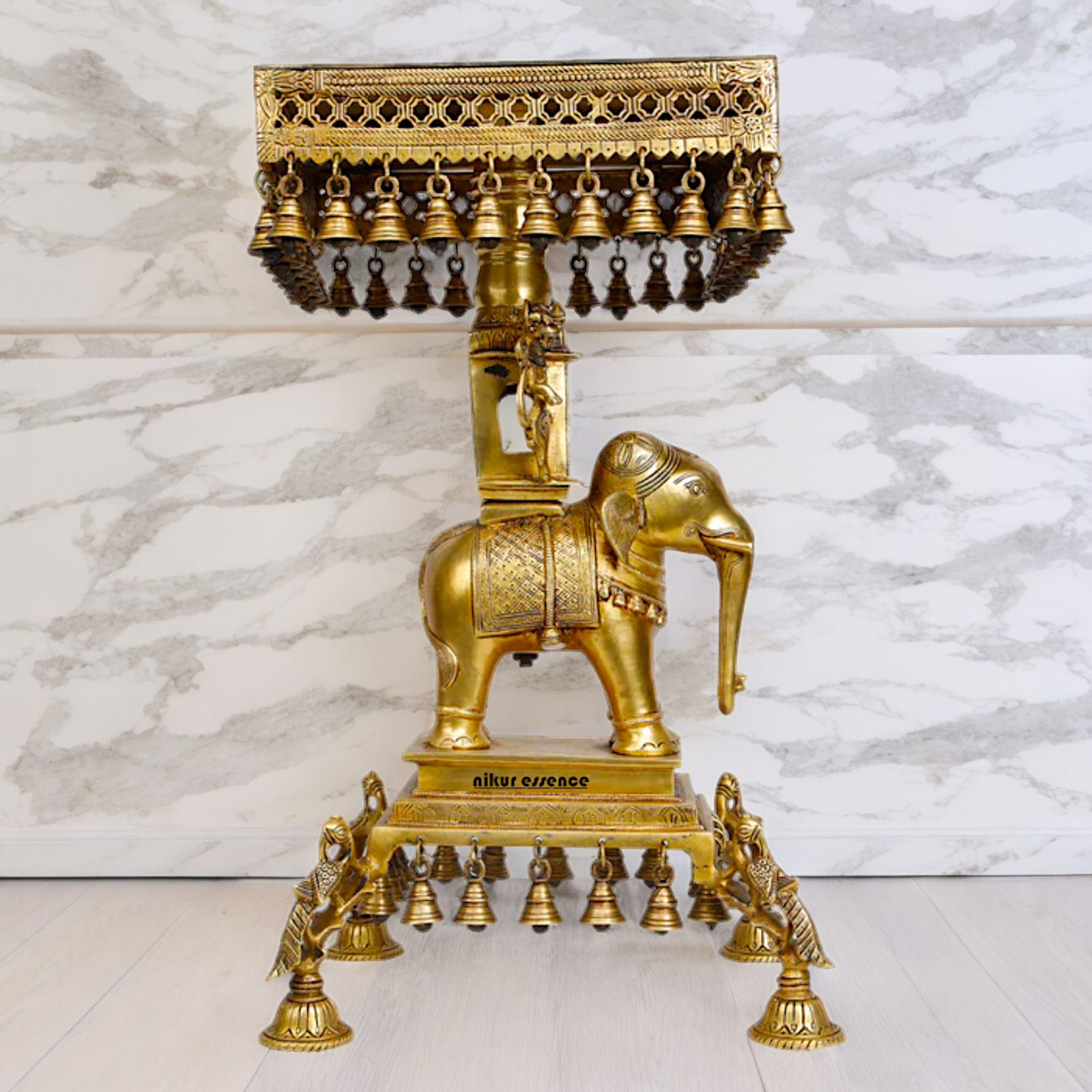 Shop Elephant Chowki Brass - 23 inch Nikuressence