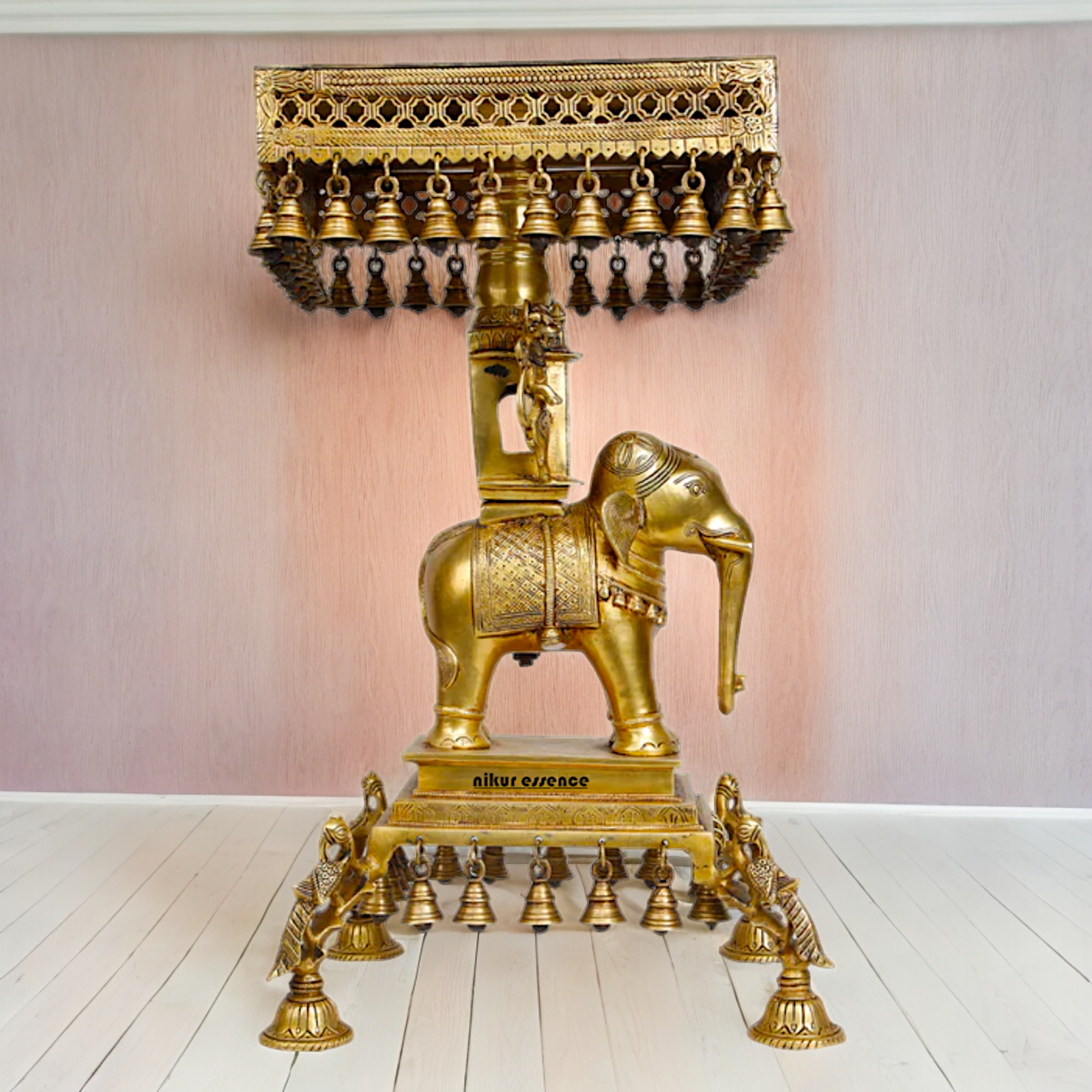 Shop Elephant Chowki Brass - 23 inch Nikuressence