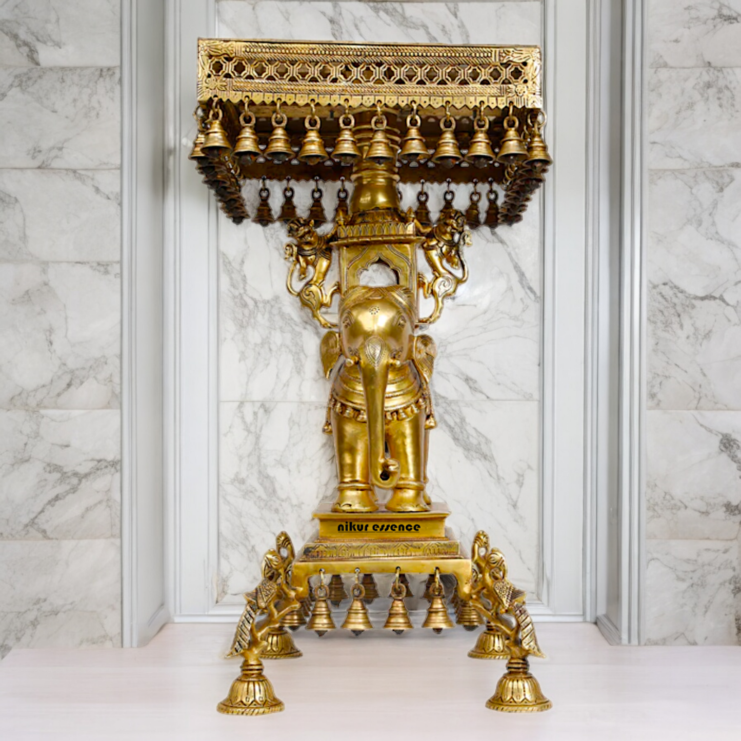 Shop Elephant Chowki Brass - 23 inch Nikuressence