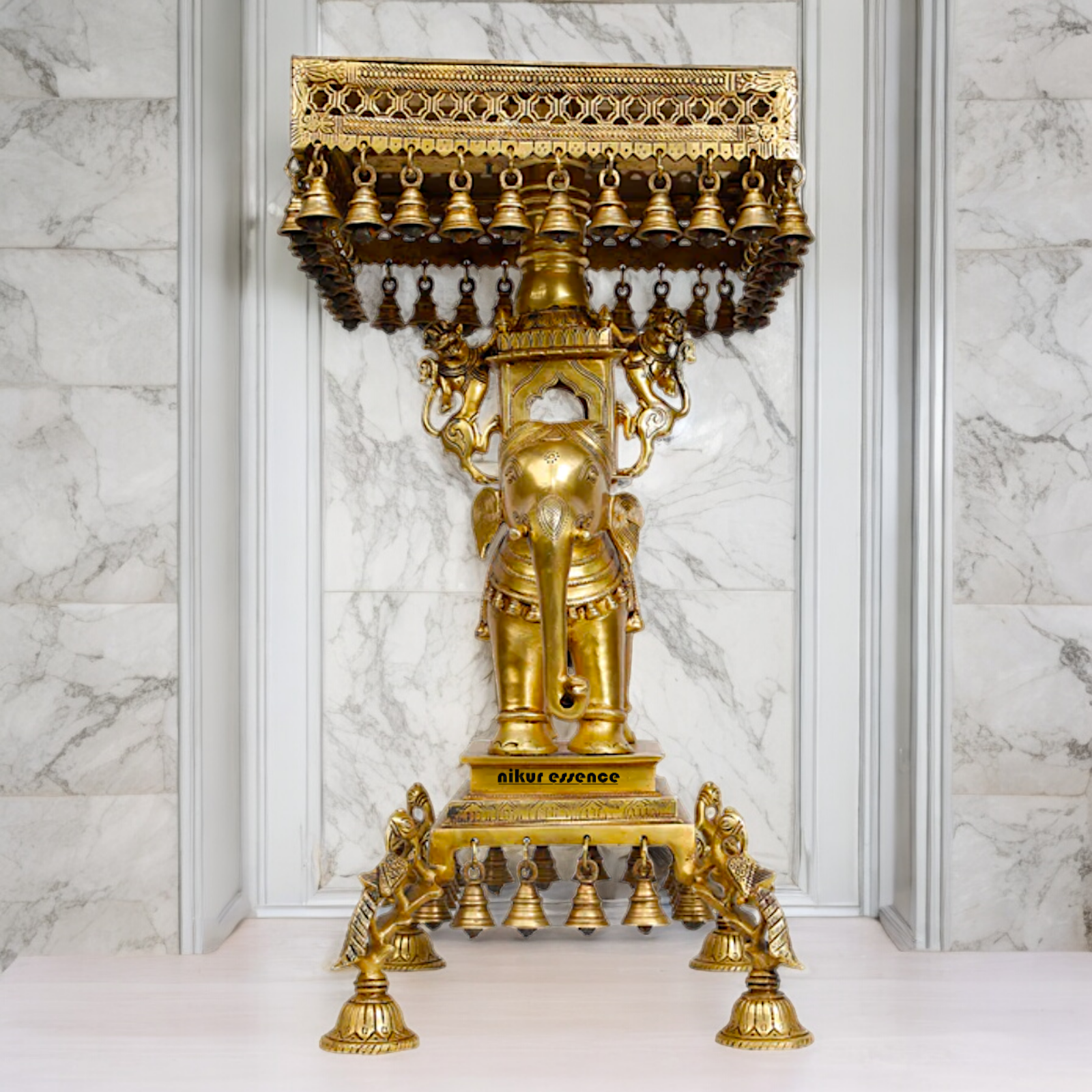 Shop Elephant Chowki Brass - 23 inch Nikuressence