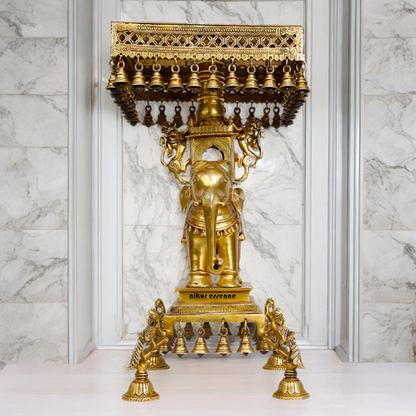 Shop Elephant Chowki Brass - 23 inch Nikuressence