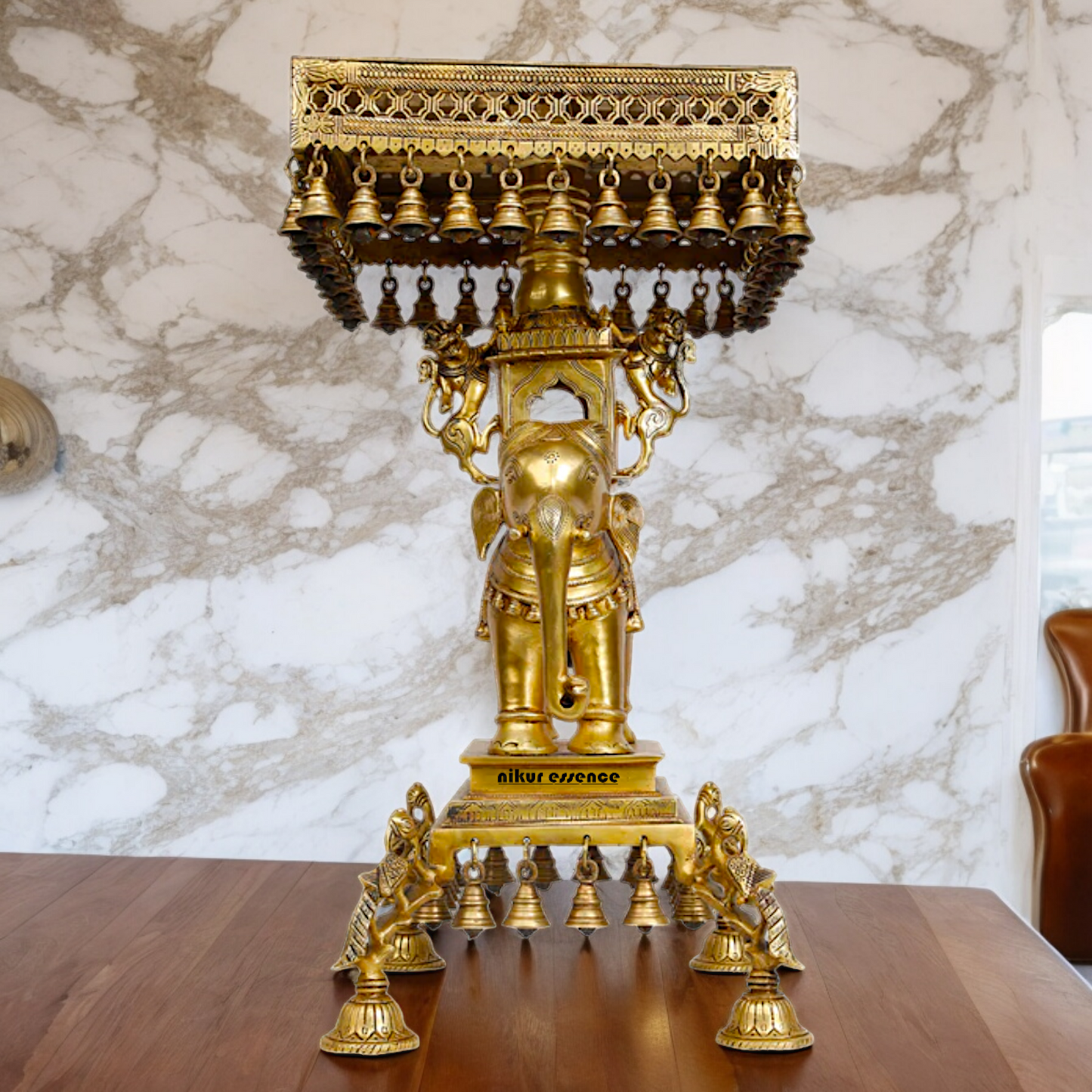 Shop Elephant Chowki Brass - 23 inch Nikuressence