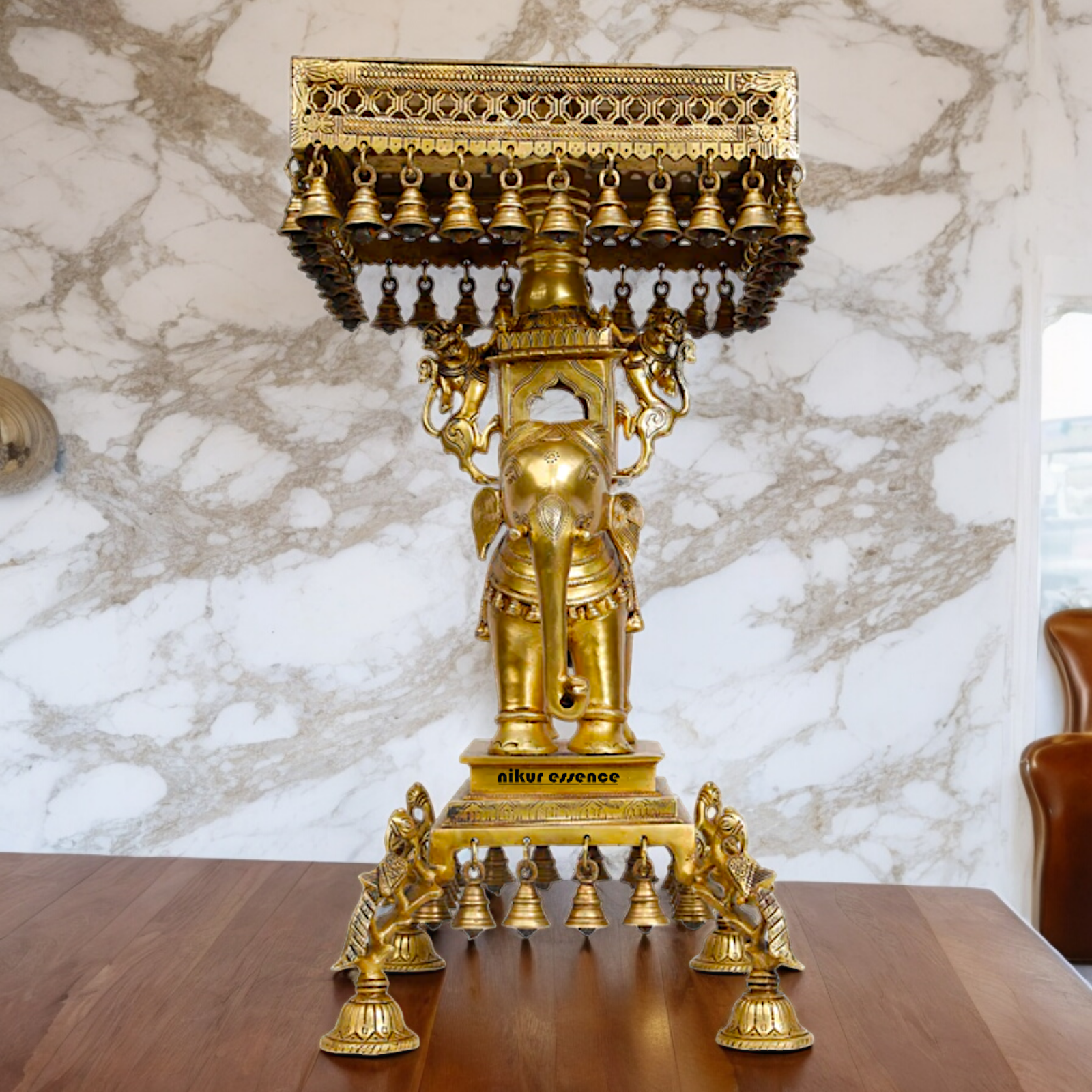 Shop Elephant Chowki Brass - 23 inch Nikuressence