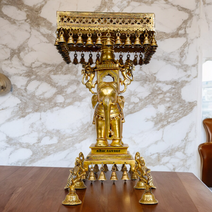 Shop Elephant Chowki Brass - 23 inch Nikuressence