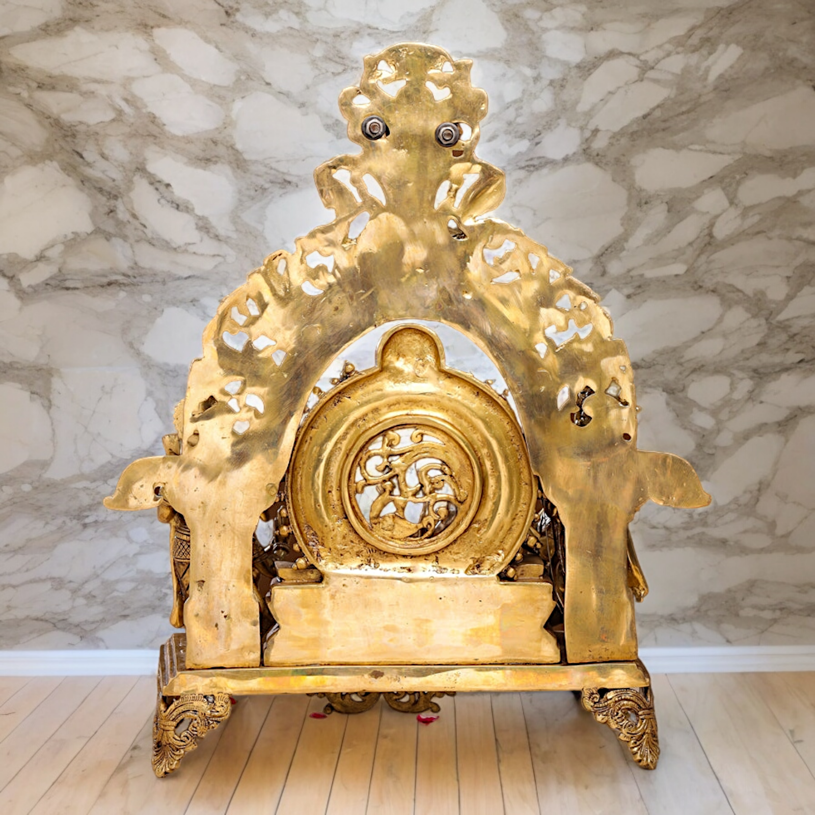 Solid Brass Ram Parivar with Singhasan Idol - 23 inches Nikuressence