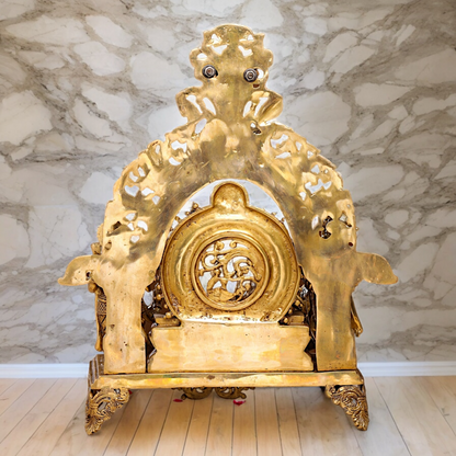 Solid Brass Ram Parivar with Singhasan Idol - 23 inches Nikuressence