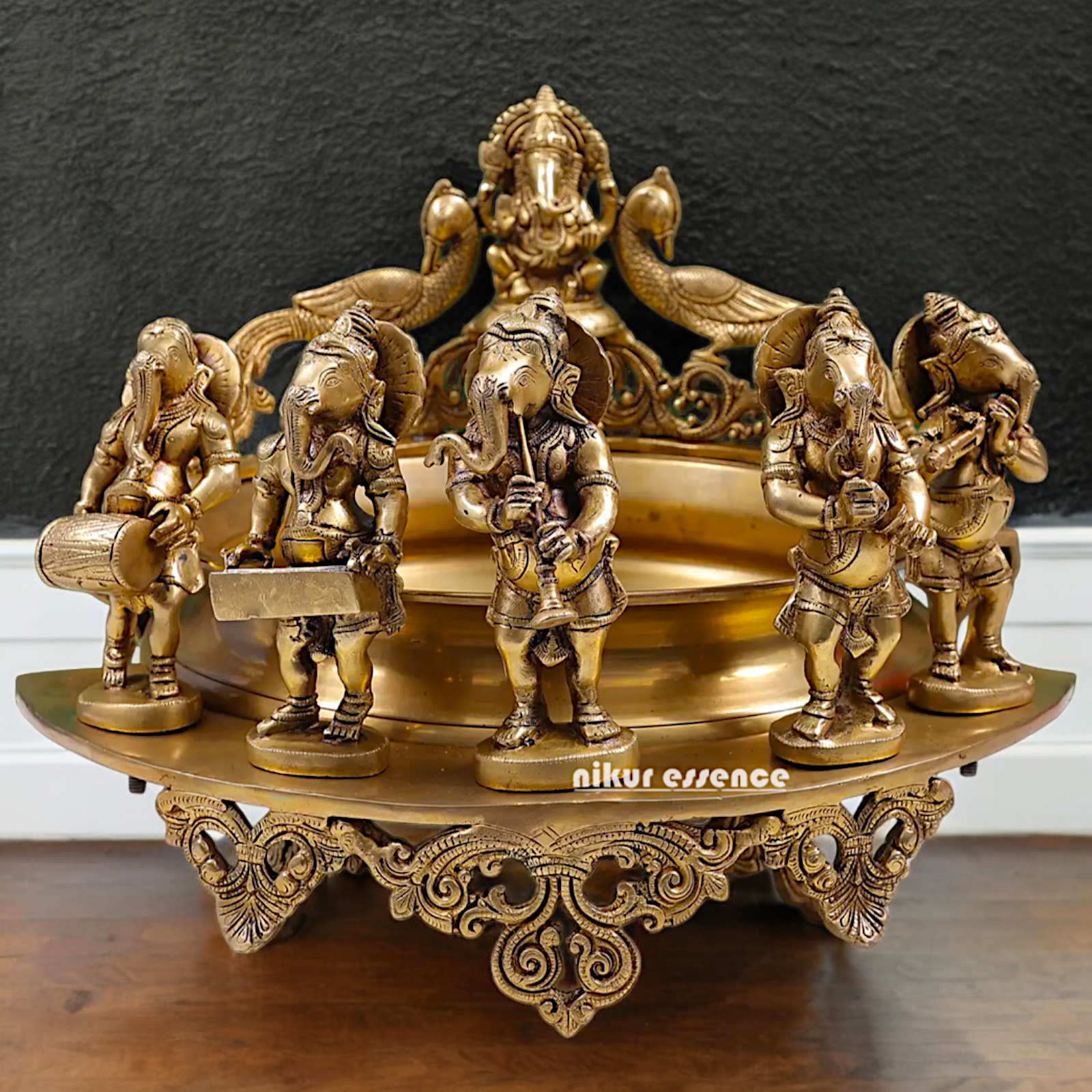 Solid Braas Musical Ganesh Urli - 19.50 inch Nikuressence
