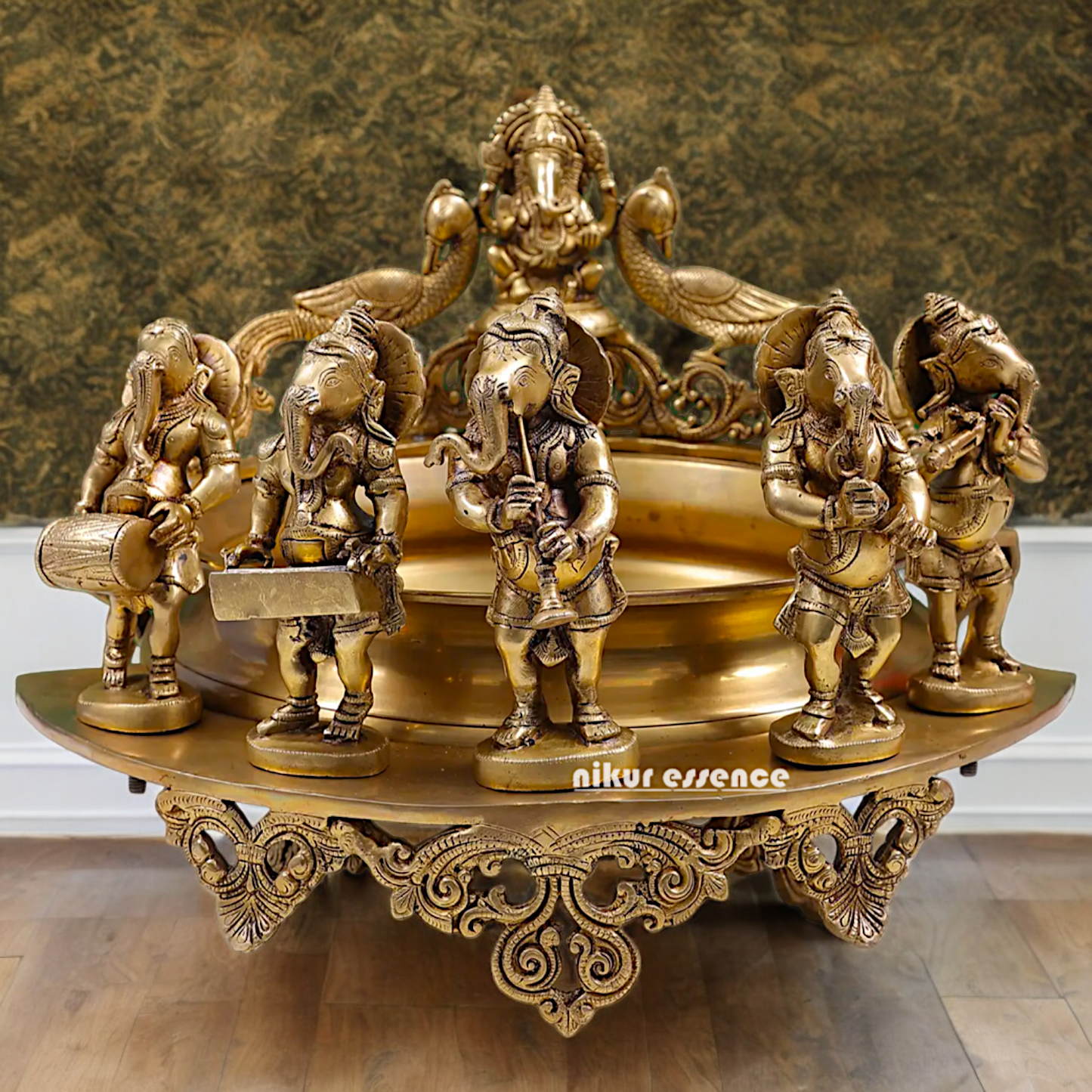 Solid Braas Musical Ganesh Urli - 19.50 inch Nikuressence