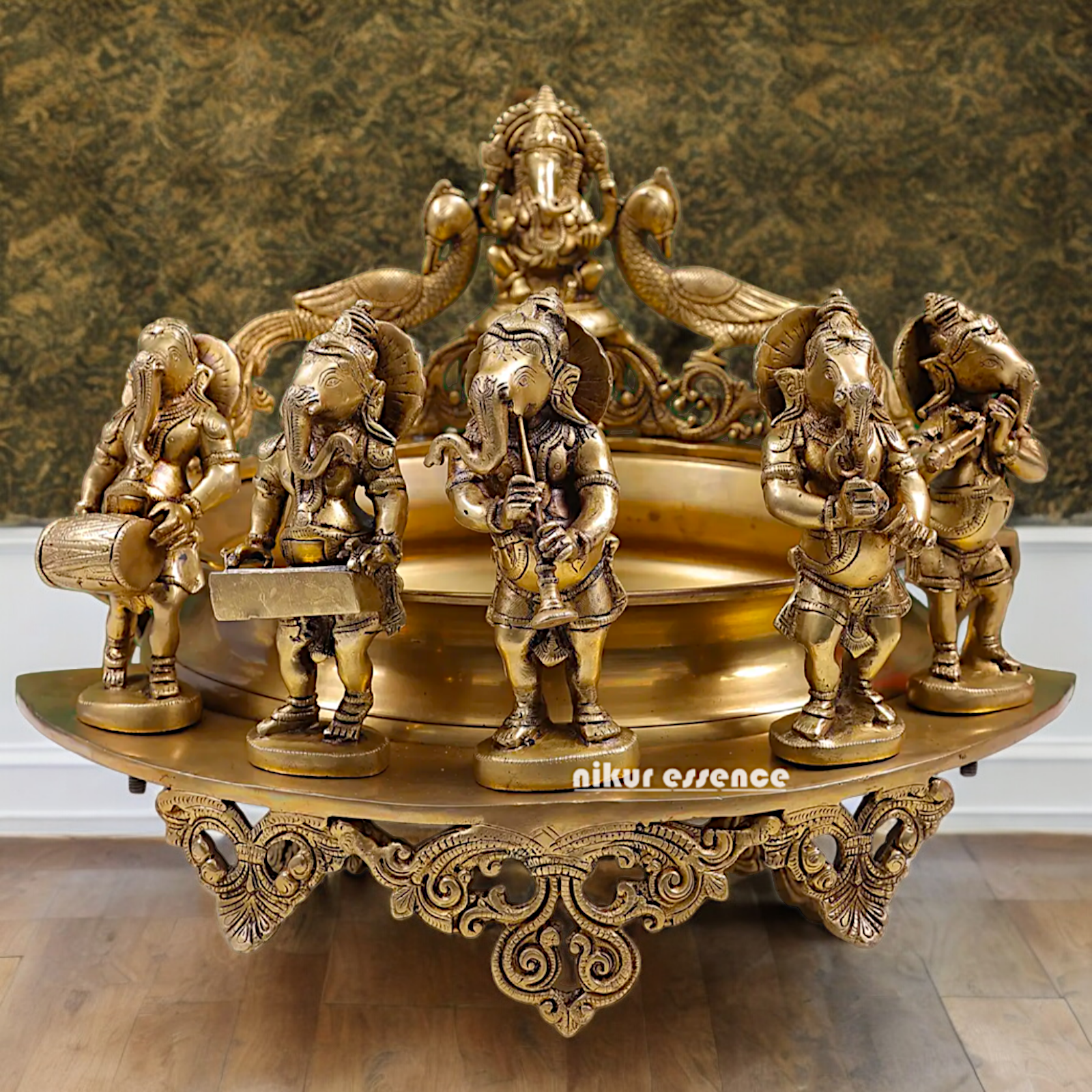 Solid Braas Musical Ganesh Urli - 19.50 inch Nikuressence