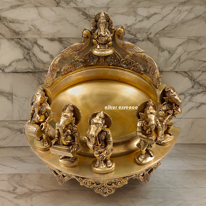 Solid Braas Musical Ganesh Urli - 19.50 inch Nikuressence