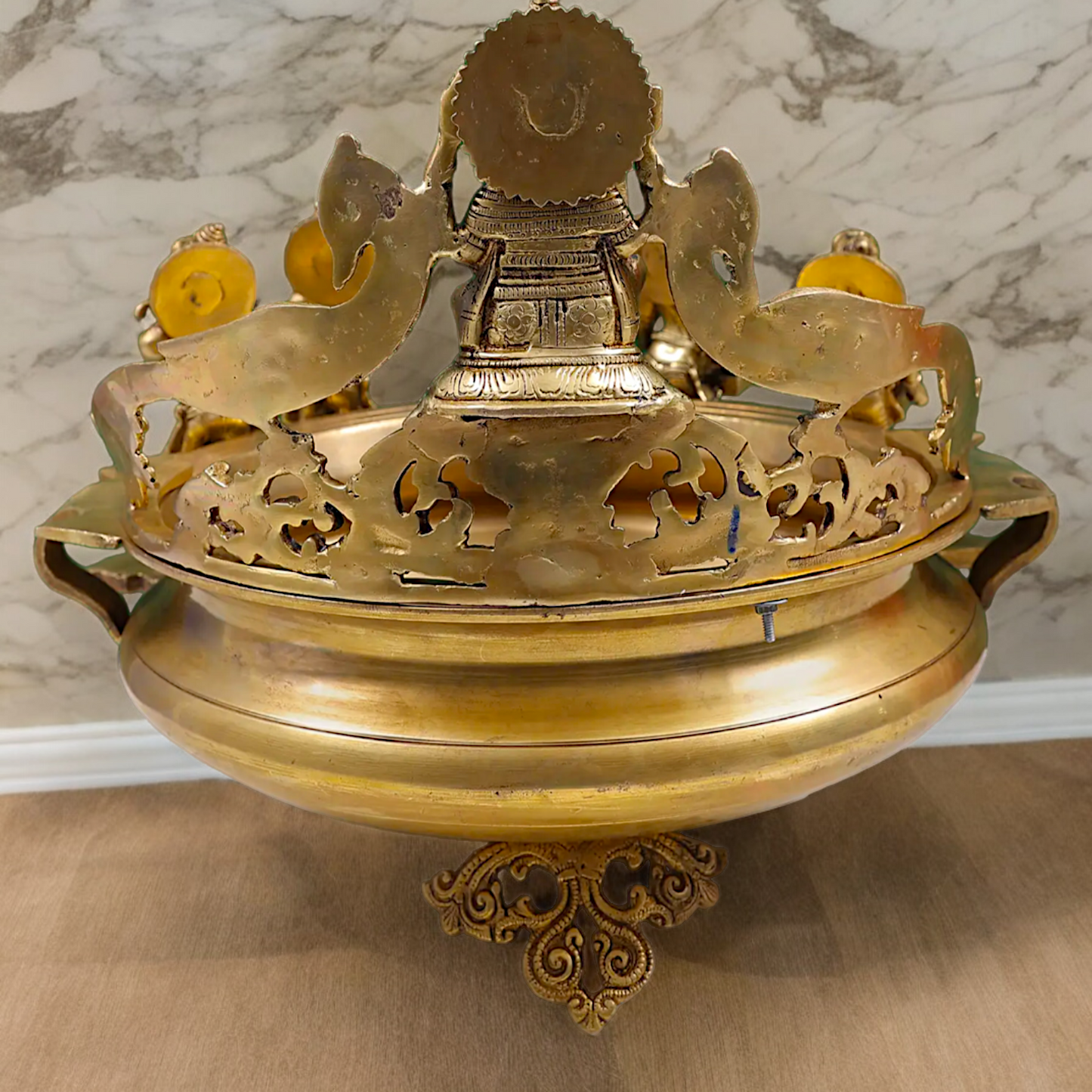 Solid Braas Musical Ganesh Urli - 19.50 inch Nikuressence