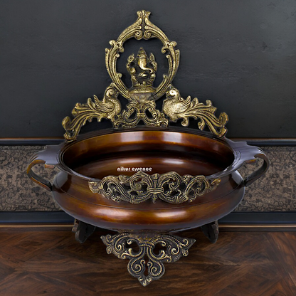 Superfine Braas Ganesh urli - 14.30 inch Nikuressence