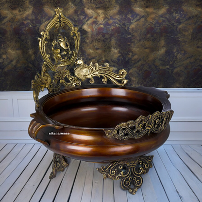 Superfine Braas Ganesh urli - 14.30 inch Nikuressence