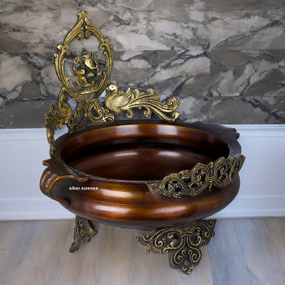 Superfine Braas Ganesh urli - 14.30 inch Nikuressence