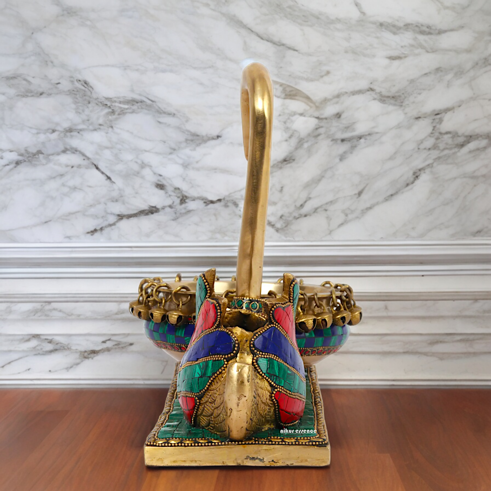 Shop Braas Swan Urli with Stone Work - 13 inches Nikuressence