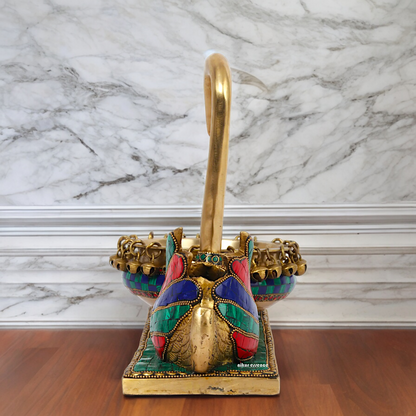 Shop Braas Swan Urli with Stone Work - 13 inches Nikuressence