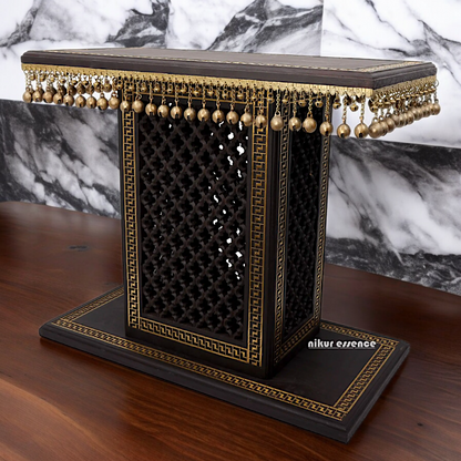 Braas Chowki Stool with Bells Ghungroo Large - 25.984 inches Nikuressence