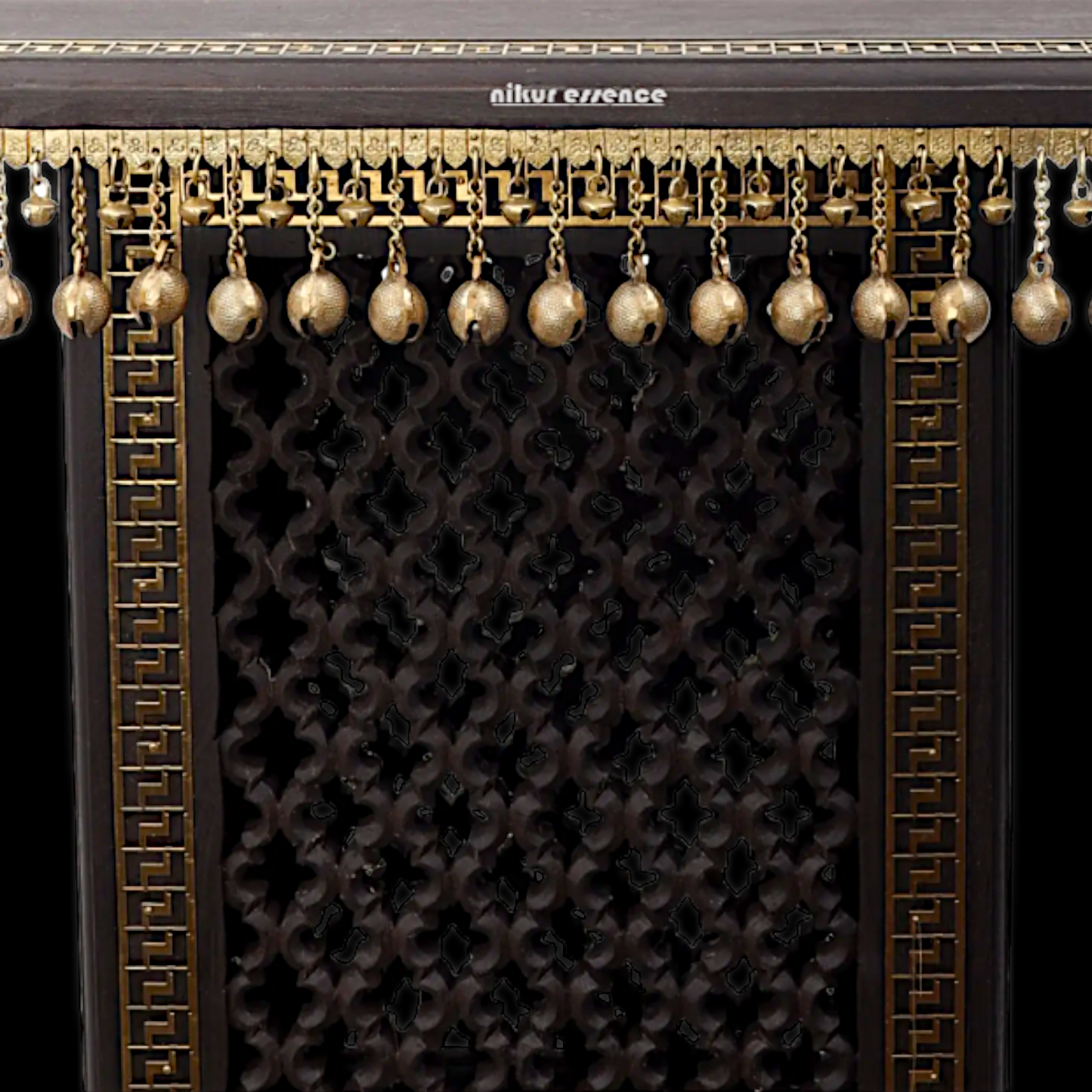 Braas Chowki Stool with Bells Ghungroo Large - 25.984 inches Nikuressence