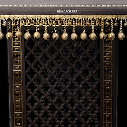 Braas Chowki Stool with Bells Ghungroo Large - 25.984 inches Nikuressence