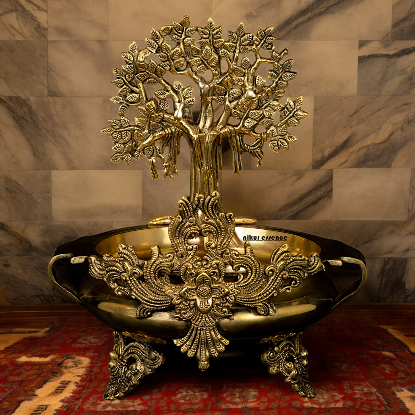 Large Tree Urli Braas - 14 inches Nikuressence