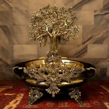 Large Tree Urli Braas - 14 inches Nikuressence