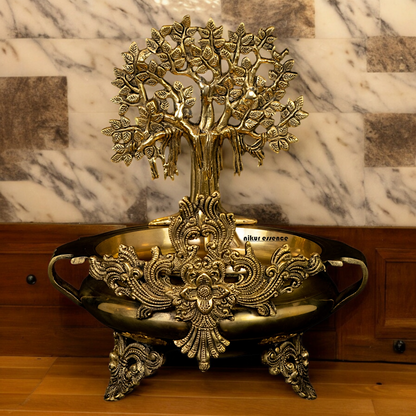 Large Tree Urli Braas - 14 inches Nikuressence