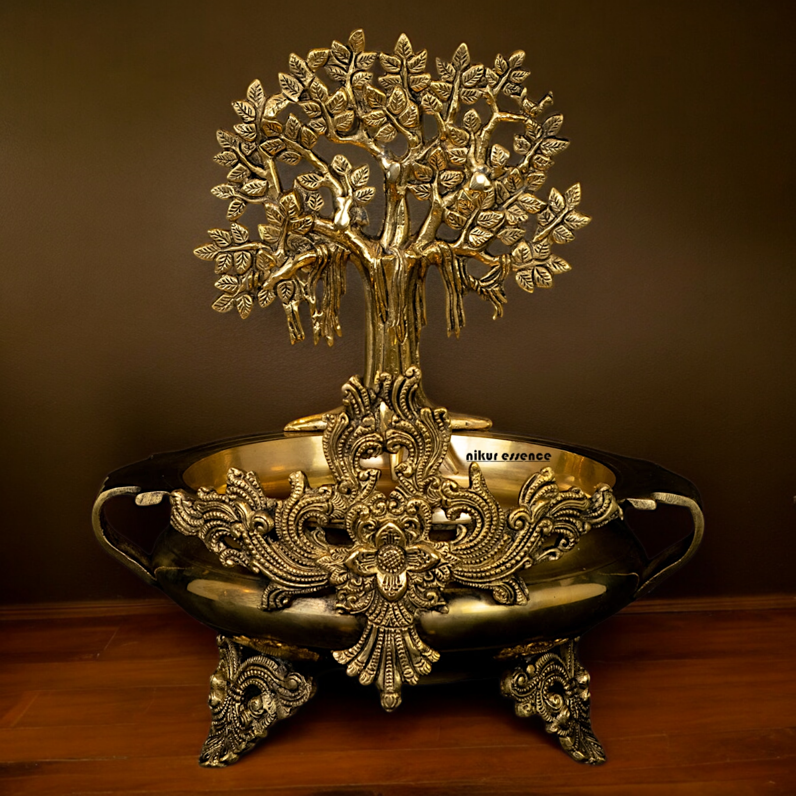 Large Tree Urli Braas - 14 inches Nikuressence