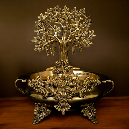 Large Tree Urli Braas - 14 inches Nikuressence