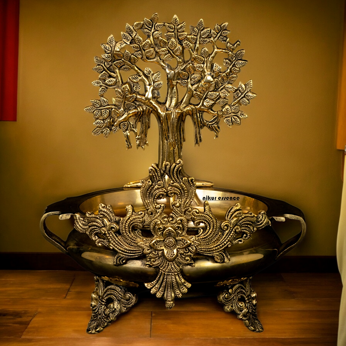 Large Tree Urli Braas - 14 inches Nikuressence