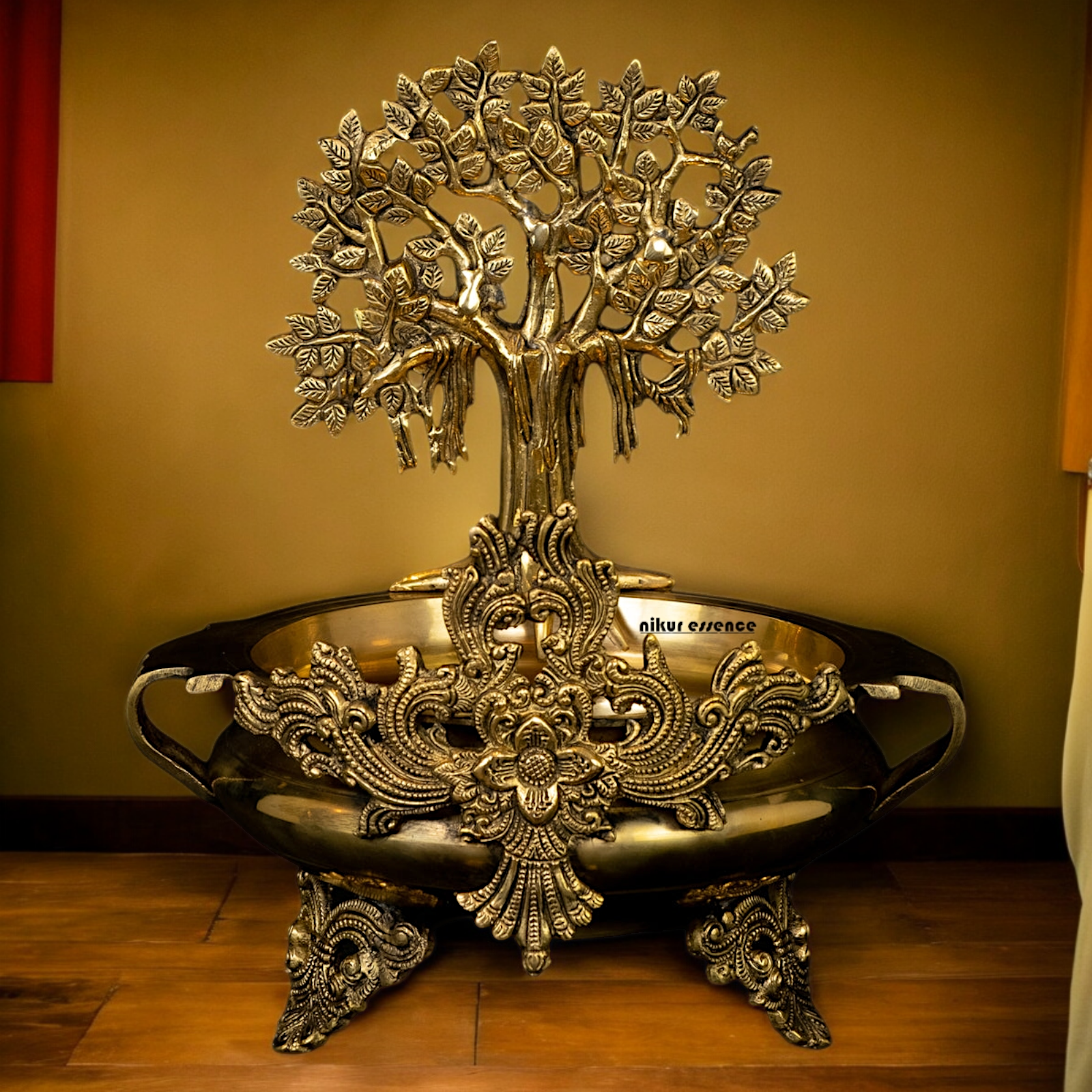 Large Tree Urli Braas - 14 inches Nikuressence